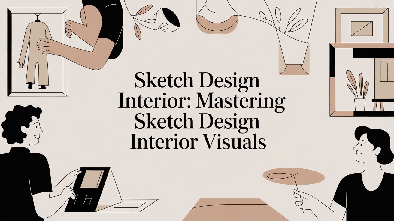 Design de Interiores em Esboço: Dominando visuais de design de interiores em esboço