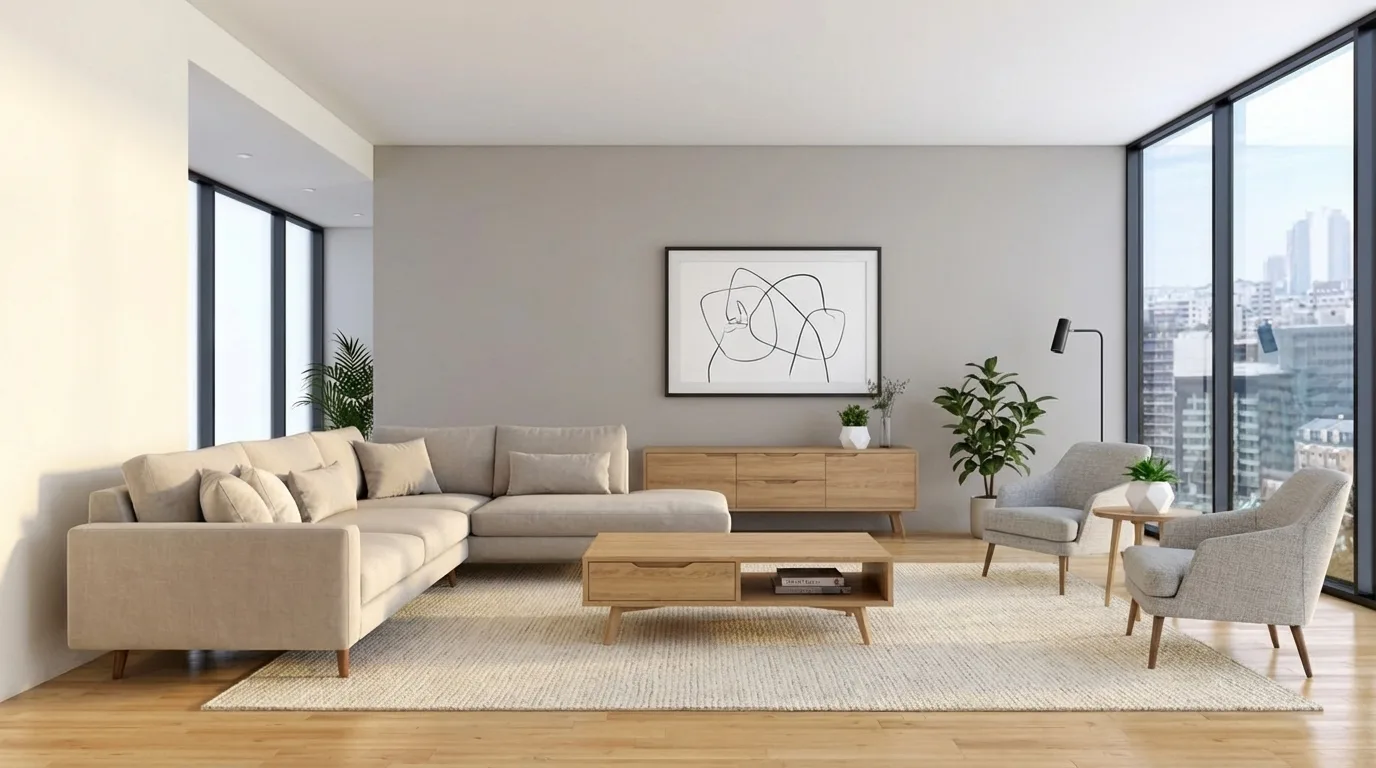 Living Room after - Modern style