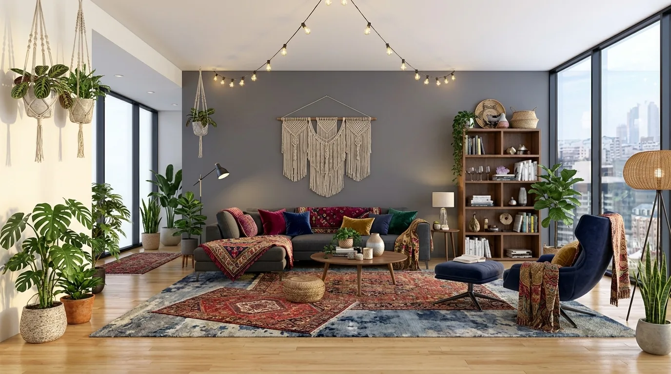 Bohemian interior design style
